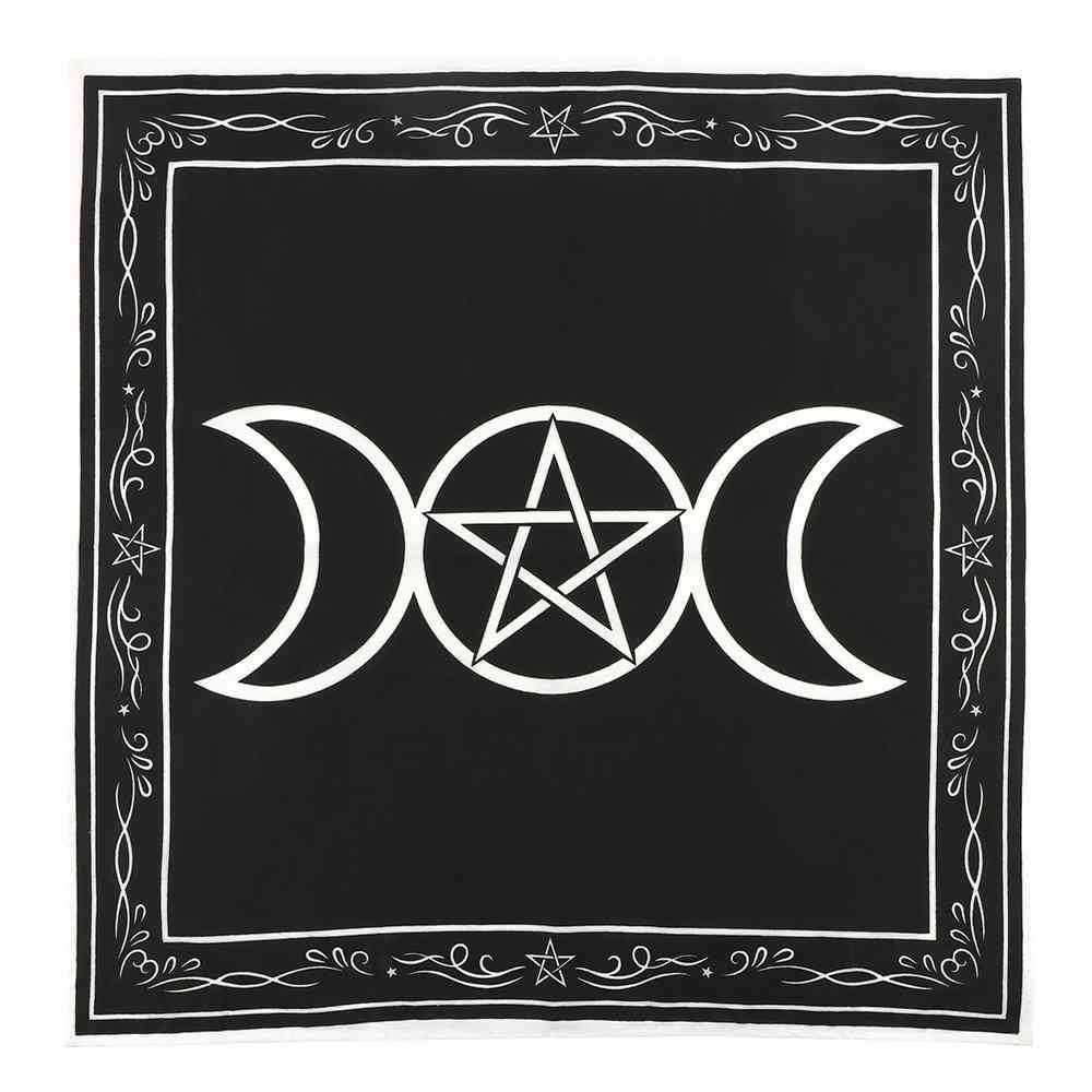 Something Different - Triple Moon White Border Altaarkleed - Zwart/Wit